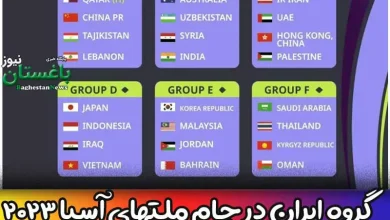 گروه ایران در جام ملت های آسیا ۲۰۲۳ با چه تیم هایی است؟
