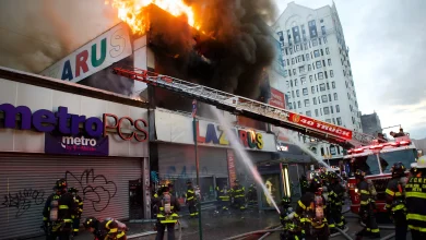 فیلم آتش سوزی در لوستر فروشی خیابان لاله زار