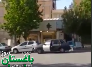کلیپی از حمله مسلحانه به یک طلافروشی در شهر ایلام و فرار سارقان