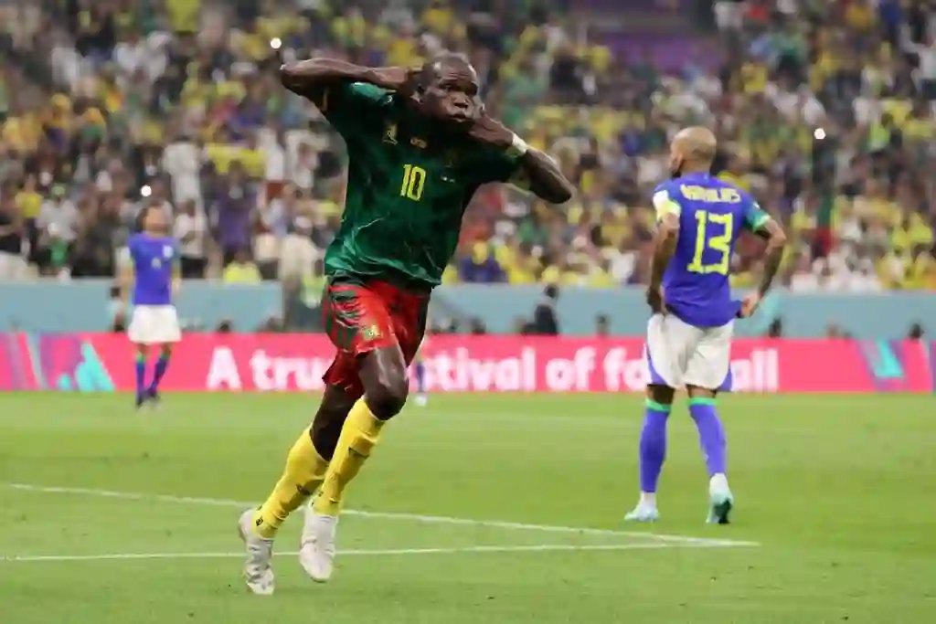 گل وینسنت ابوباکار (کامرون) مقابل برزیل