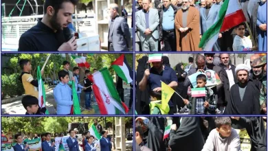 راهپیمایی روز جهانی قدس در شهر باغستان برگزار شد