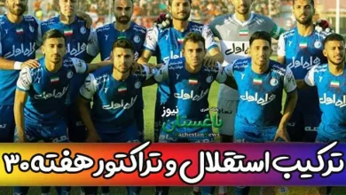 ترکیب احتمالی استقلال مقابل تراکتور در هفته 30 لیگ برتر فوتبال ایران