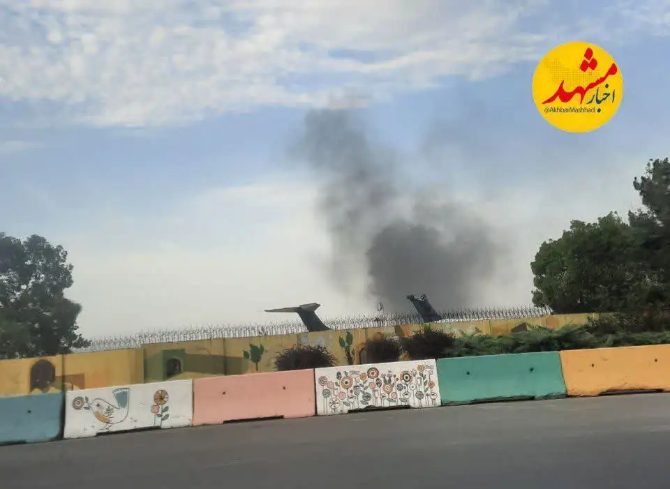 از آتش سوزی در فرودگاه هاشمی نژاد مشهد۲