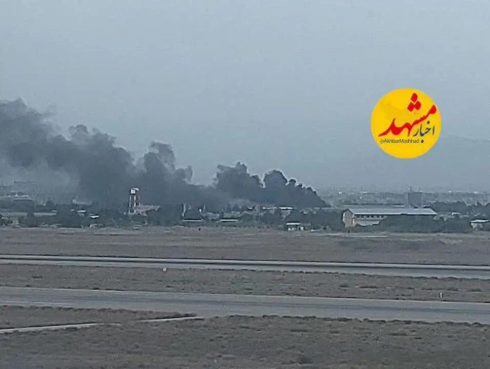 از آتش سوزی در فرودگاه هاشمی نژاد مشهد۳