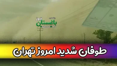 طوفان امروز تهران همه جا زیر و زبر کرد! سرعت باد امروز پنجشنبه