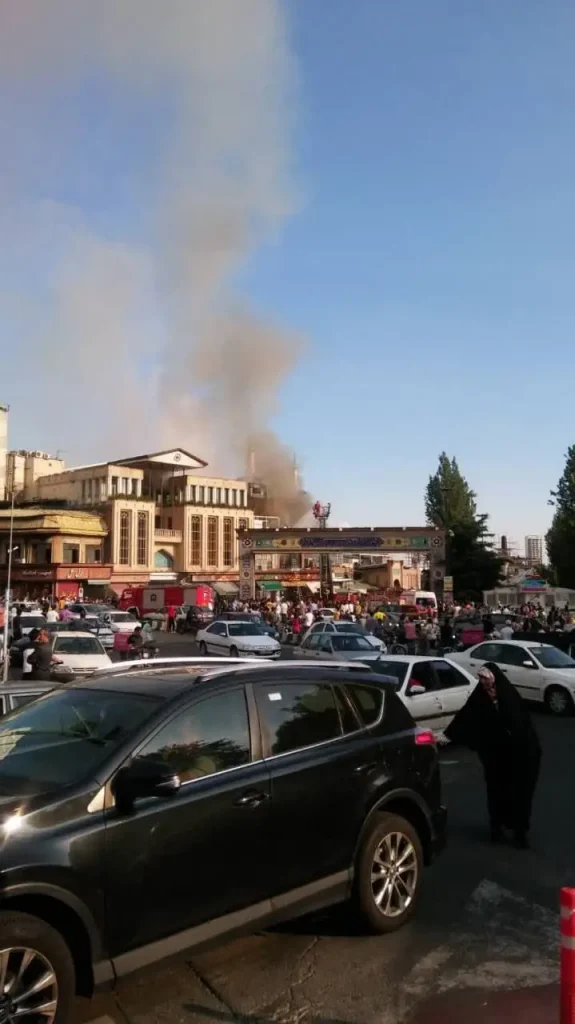 عکس آتش سوزی در بازار تجریش تهران