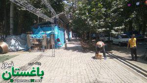 تصویری از آماده سازی نمایشگاه جشنواره بزرگ ایران، باغستان من3