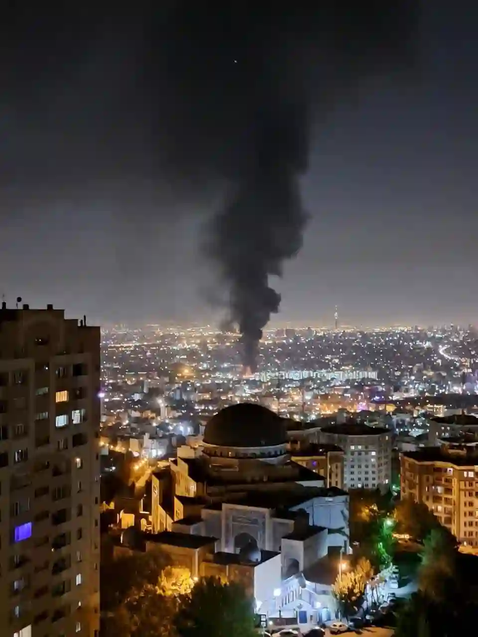 تصویر جدید از آتش‌سوزی شمال شرق تهران