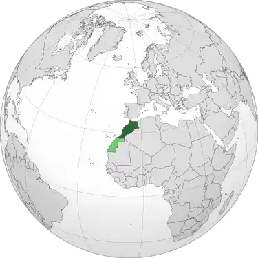 موقعیت مراکش در شمال غرب آفریقا