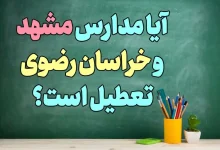 آخرین اخبار از تعطیلی مدارس استان خراسان رضوی و مشهد فردا