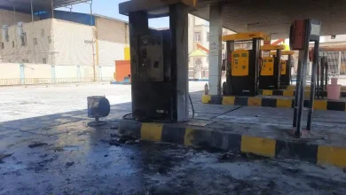 فیلم آتش سوزی امروز در یک پمپ بنزین در کرمان