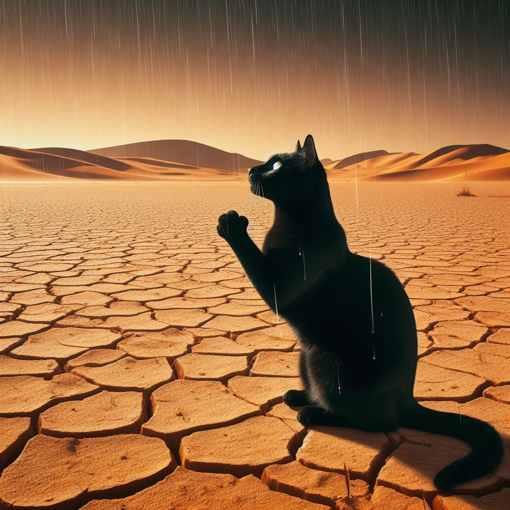به دعای گربه سیاه باران نمی آید.