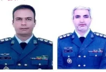 عکسی از دو خلبان شهید در حادثه سقوط بالگرد ورزقان