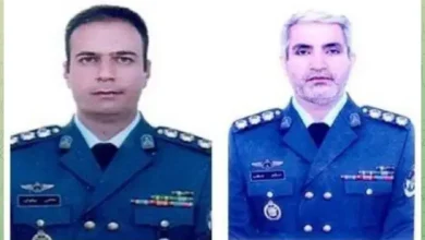 عکسی از دو خلبان شهید در حادثه سقوط بالگرد ورزقان