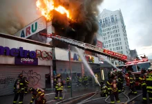 فیلم آتش سوزی در لوستر فروشی خیابان لاله زار