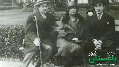 خواهر احمدشاه قاجار با همسر و برادرش در اروپا؛ سال ۱۲۹۸ + عکس
