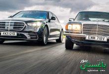 یک آلمانی و همسرش با مرسدس‌بنز در دروازه شمیران؛ ۹۷ سال قبل + عکس