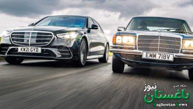 یک آلمانی و همسرش با مرسدس‌بنز در دروازه شمیران؛ ۹۷ سال قبل + عکس