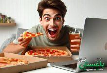 شام خوردن جلوی تلویزیون